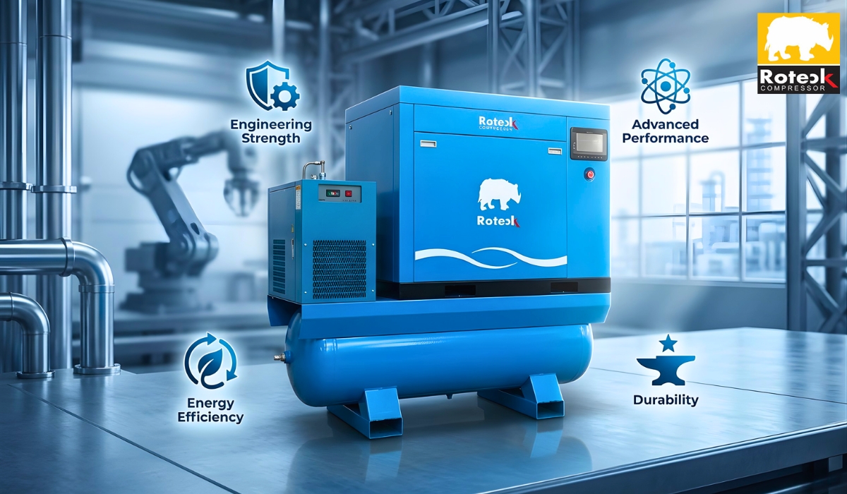 Best Screw Compressor in Ghaziabad Complete Guide by Roteck Compressor