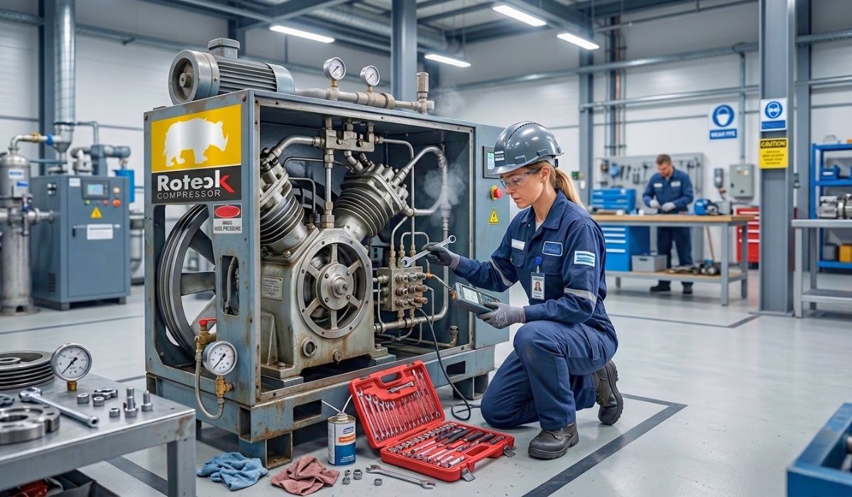 Air Compressor Service in Ghaziabad – Reliable & Professional Solutions by Roteck Compressor