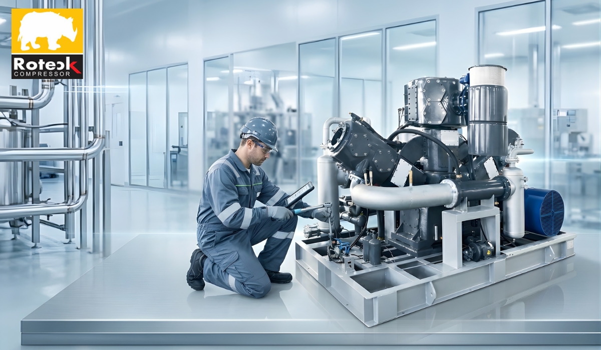 Oil-Free Air Compressor in Ghaziabad Clean, Reliable & Efficient Solutions by Roteck Compressor