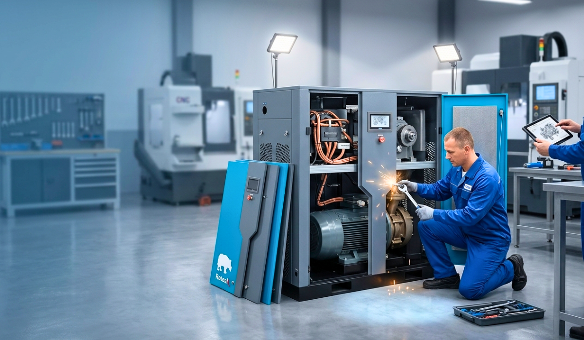 Air Compressor Service in Ghaziabad – Reliable & Professional Solutions by Roteck Compressor